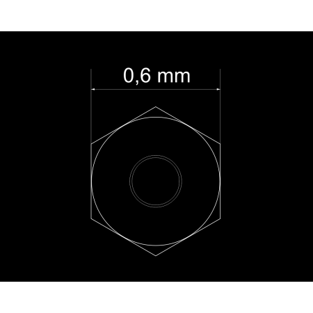 Imitacje nakrętek ze szpilką 0,6 mm – 120 szt.
